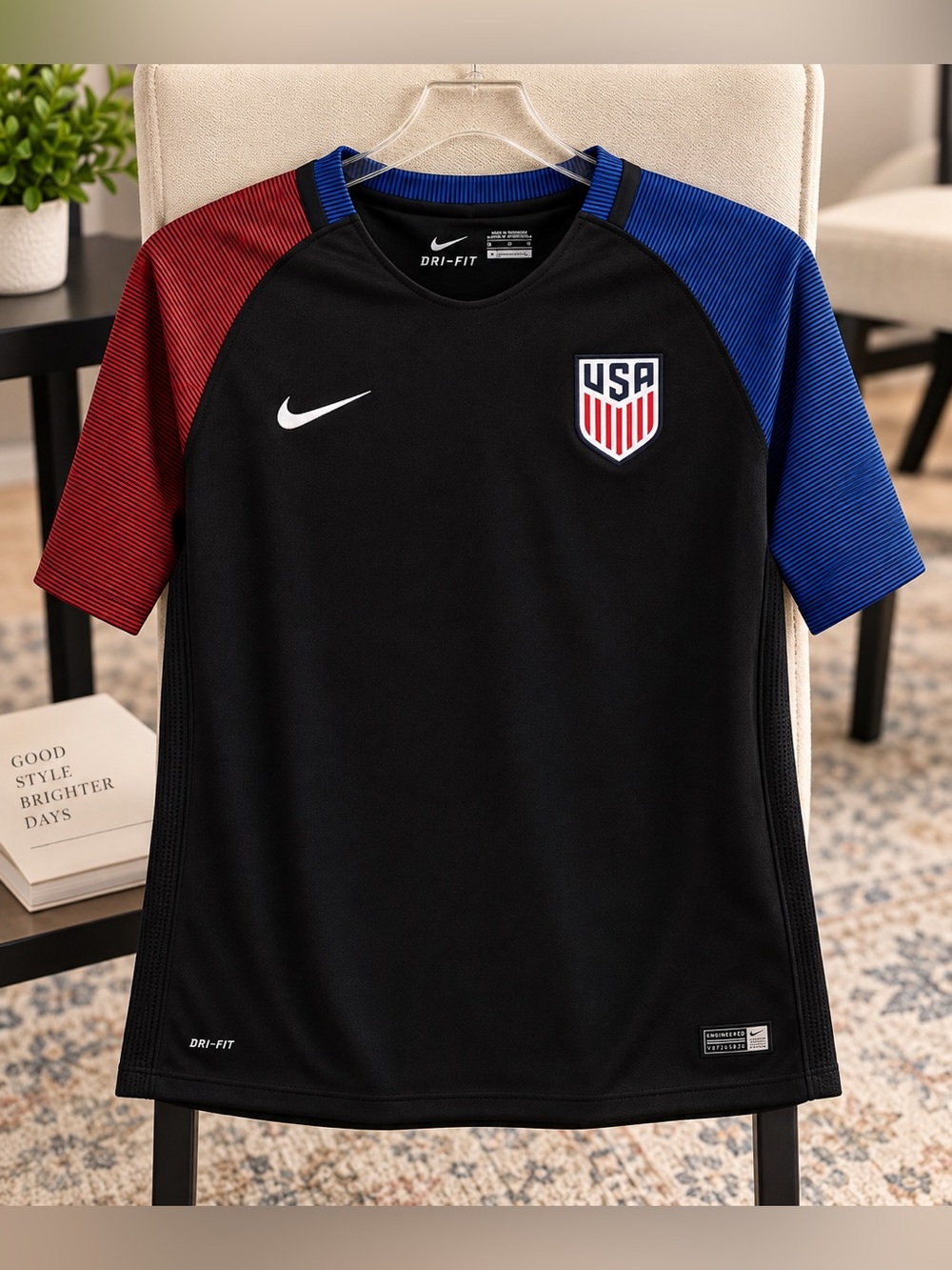 Nike Black, Blue, and Red Jersey